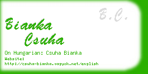 bianka csuha business card
